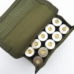 CARTOUCHIÈRE TACTIQUE 10 EMPLACEMENTS POUR CALIBRE 12 - VERT - LIVRAISON GRATUITE