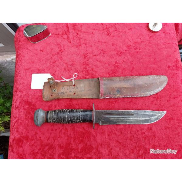 Couteau US PAL 36 tui cuir nominatif CINCINNATI 3 ww2