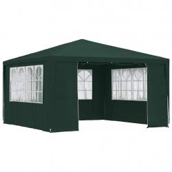 Tente de réception et parois latérales 4x4 m Vert 90 g/m²