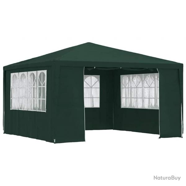 Tente de rception et parois latrales 4x4 m Vert 90 g/m