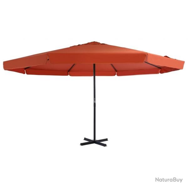 Parasol d'extrieur avec mt en aluminium 500 cm terre cuite