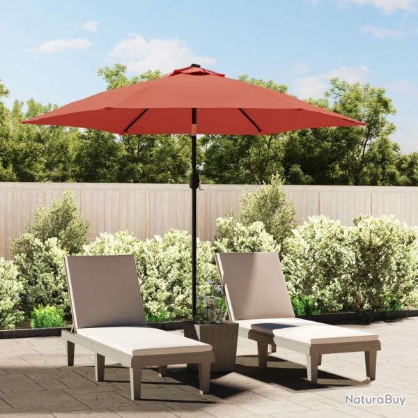 Tissu de remplacement de parasol d'extrieur Terre cuite 300 cm