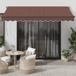 Auvent manuel rétractable marron 350x250 cm