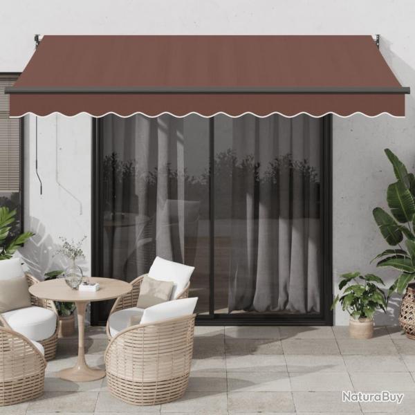 Auvent manuel rtractable marron 350x250 cm
