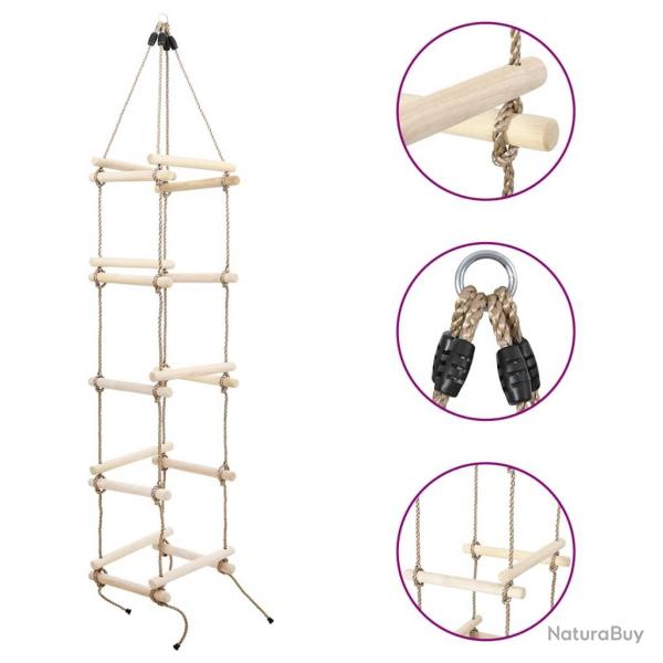 chelle de corde pour enfants 200 cm Bois