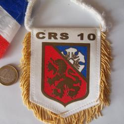 fanion Compagnie Républicaine de Sécurité CRS 10  Le Mans Sarthe