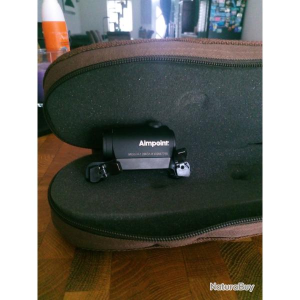 Aimpoint micro h1  2 moa et son montageBlaser