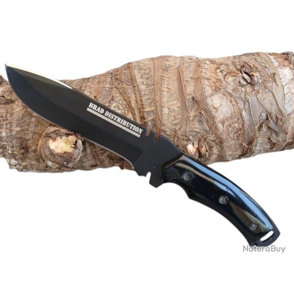 BRAD DISTRIBUTION couteau artisanal survie, chasse, bushcraft modle BLACK MAMBA