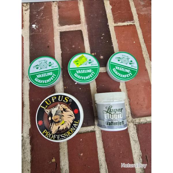 Lot de 5 botes de graisse et vaseline