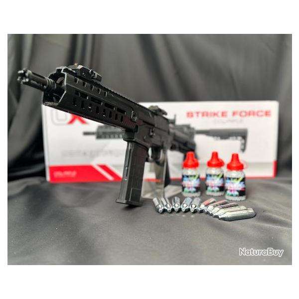 NOUVEAUT 2025 "MGA OFFRE!" PACK PRT A TIRER CARABINE UX STRIKE FORCE CO2 CAL BB/4.5MM 5J SEMI/FUL