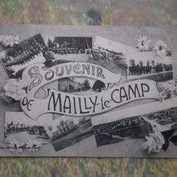 carte postale écrite en 1916 Mailly-le-Camp document militaire