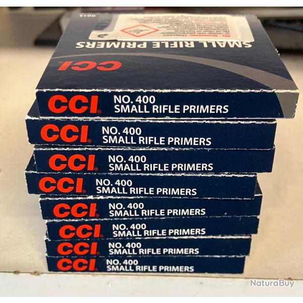 Lot de 800 amorces CCI 400 small rifle