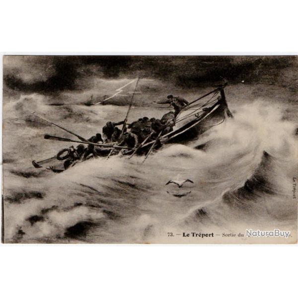 CPA - Marine  - Le Trport - Sortie du canot de Sauvetage   N098