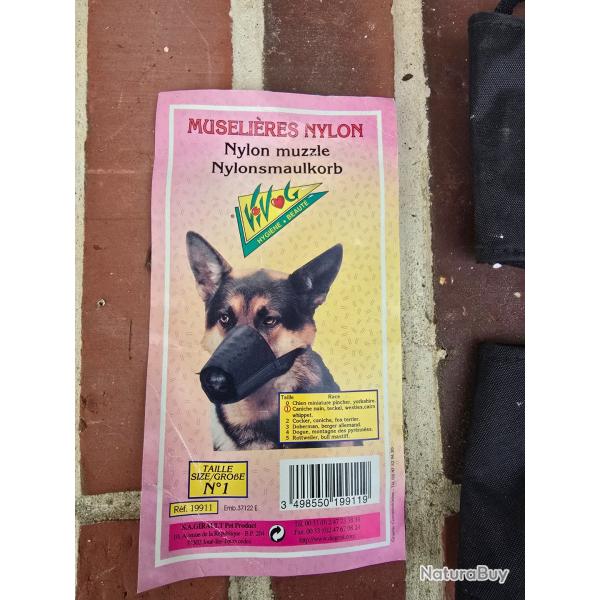Lot de 2 muselires pour chien