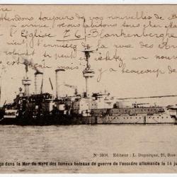 CPA - Marine Militaire- Passage dans la Mer du Nord des fameux bateaux de guerre de l'escadre N°367