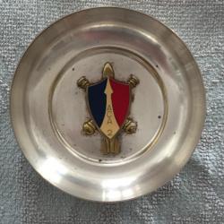 MILITARIA - COUPELLE EN MÉTAL ARGENTÉ - "A C A 2 " - 11 cm -