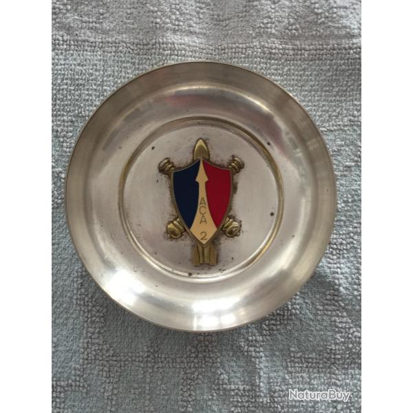 MILITARIA - COUPELLE EN MTAL ARGENT - "A C A 2 " - 11 cm -