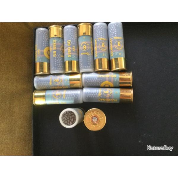 12 Cartouches calibre 12 Solognac 36g plomb 6