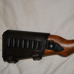 cartouchière de crosse en cuir pour Mauser k98 modèle marron foncé