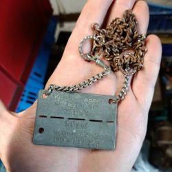 Plaque d identité dog tag camp de prisonniers allemand ziegenhain