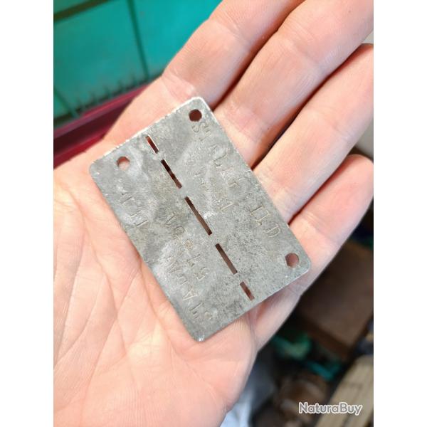 Plaque d identit dog tag camp de prisonniers allemand stalag II D