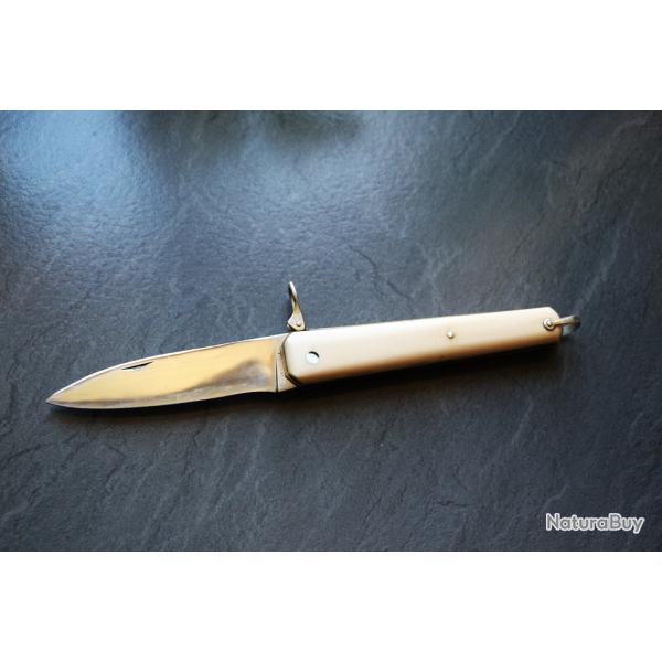 RARE COUTEAU ISSARD INOX VERITABLE OUVERTURE PALANQUILLE LONG DE 27 CM SANS BELIERE **COLLECTION**