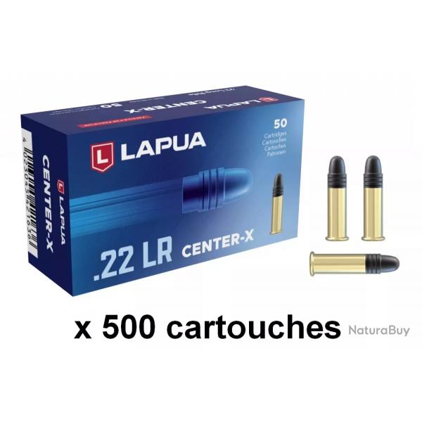 LAPUA Center X 22LR - 10 botes de 50 munitions