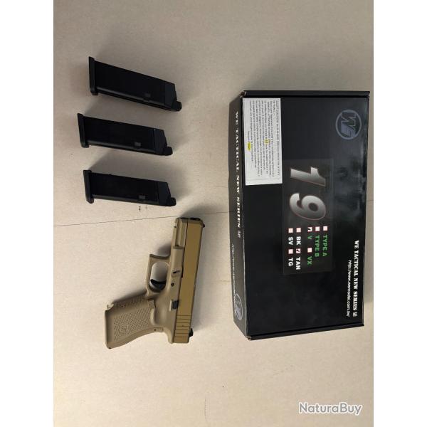 Rplique Pistolet Airsoft G19 GBB Tan - Mtal