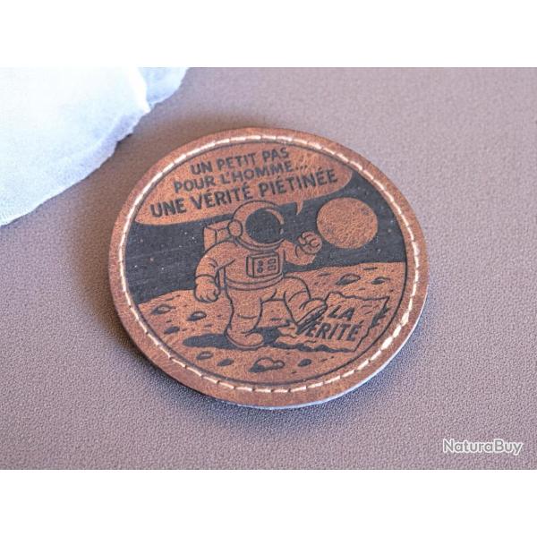 Patch militaire cuir pu NASA on n'a pas march sur la lune apollo xi canular