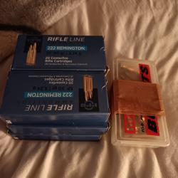 Munitions 222 ppu 120 munitions est   36 munitions en Super remington