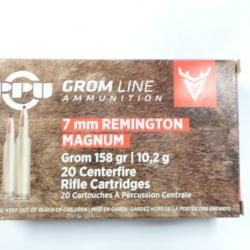 LOT DE 20 BALLES PPU PARTIZAN  METAL SHOCK OGIVE GROM CAL 7RM 158GR  10.2gr