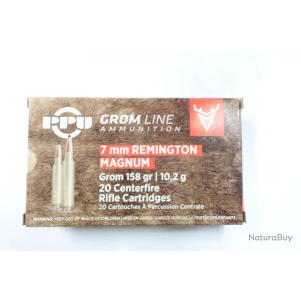 LOT DE 20 BALLES PPU PARTIZAN  METAL SHOCK OGIVE GROM CAL 7RM 158GR  10.2gr