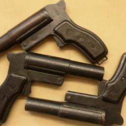 BULGARIE, PISTOLET LANCE FUSEE Cal 4, second choix