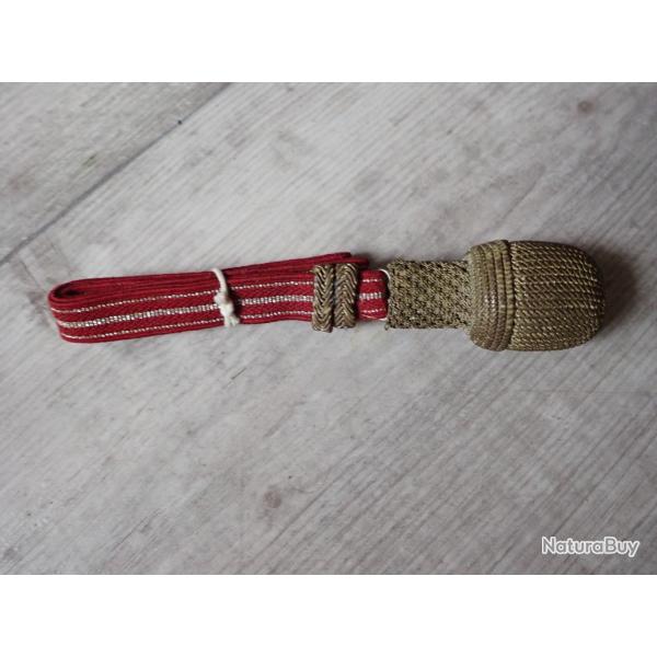 Ancienne dragonne d'officier suisse pour dague Mdle 1943