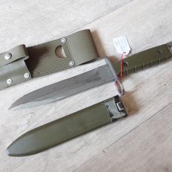 RARE BAIONNETTE SUISSE VICTORINOX pour FASS 90 ou Stgw 90 avec numéro et fourreau du 1er type !!