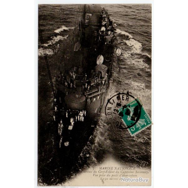 CPA - Marine Militaire - Exercice du Cerf-Volant ,Capitaine Saconnay N1159