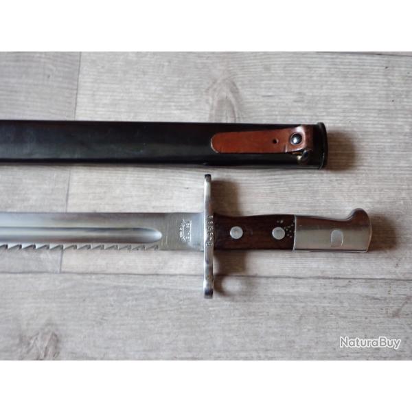 649500 Belle baonnette chrome de pionnier Suisse Modle 1914  65 dents de scie