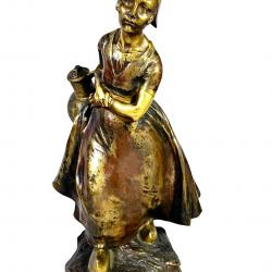 Henri Pernot la porteuse de l'air sculpture bronze
