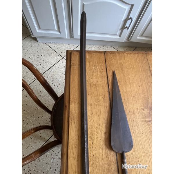2 lances africaine chasse au lions Kenya Massai XIX eme Siecles