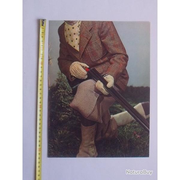 PHOTOGRAPHIE ANCIENNE Grand format cartonne: Tenue de chasse MODE - Gutres Gant Veste Knickers...