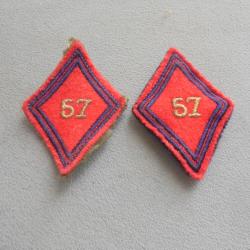 2 nsignes de Bras 57 Régt d'artillerie Antiaérienne