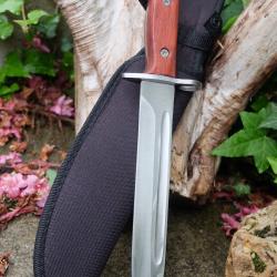 Couteau De Combat BAIONETTE BAYONETTE AK47 CCCP Lame Acier Carbone Manche Bois Etui nylon1