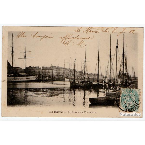 CPA- Marine -Le Havre-Le Bassin du Commerce N141