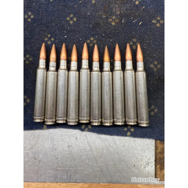 LOT DE 10 BALLES CALIBRE 300 WEATHERBY MAGNUM