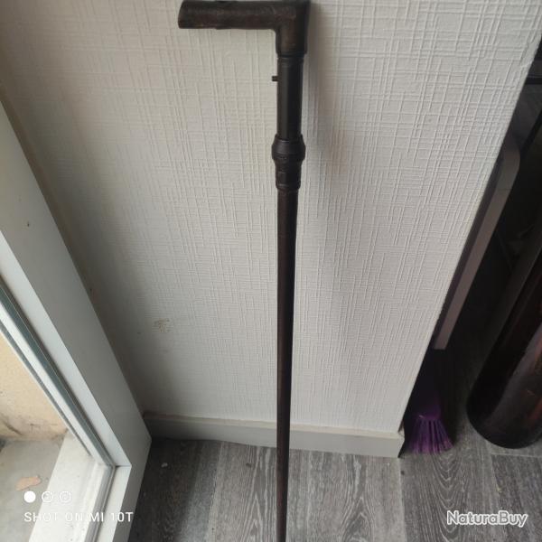 Massive canne fusil 11 ou 12 mm tout en tat de fonction manque son embout