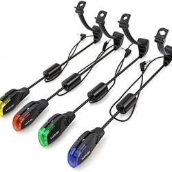 Lot de 4 detecteur de Touche Peche Carpe Siège de Base Amovible A LED
