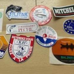 10 autocollants thème pêche