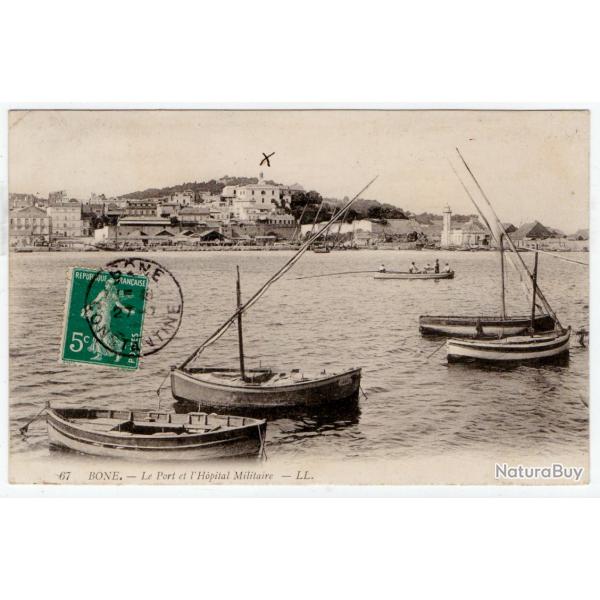 CPA- Marine - BONE - Le Port et  l'Hpital Militaire N185