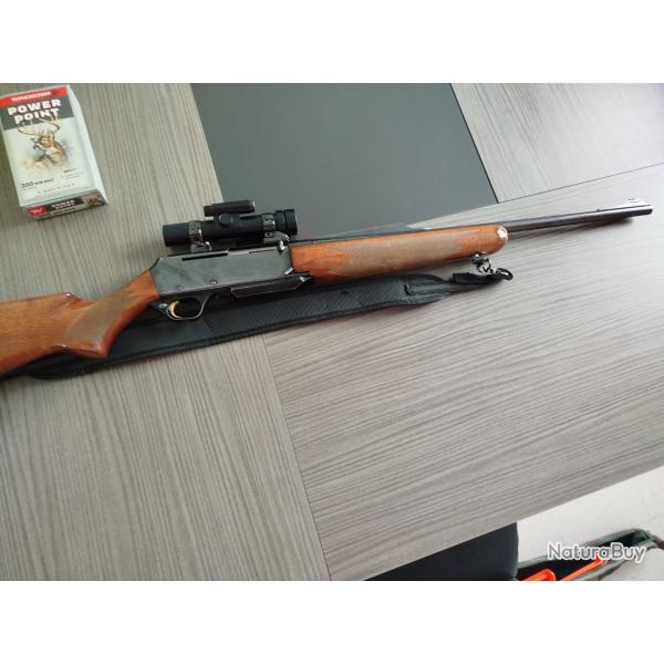 Carabine browning bar MK2 calibre 300 winmag poids 4.3kg longueur canon 56cm longueur crosse 35 cm
