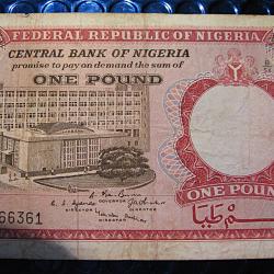 Nigeria billet de one pound 1967 tb+